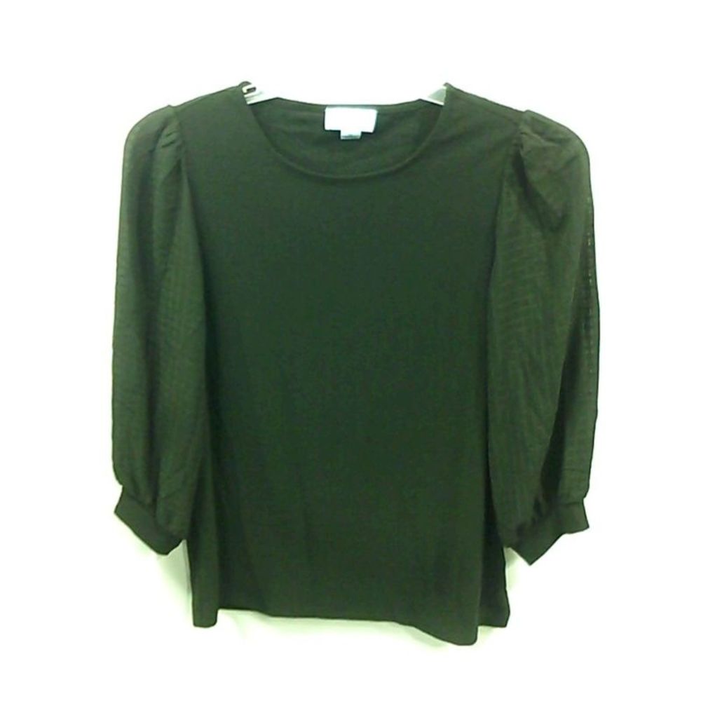 Cece Womens SPRING ITEMS Relaxed Fit Pull On Blouse, Black, Size X-Small